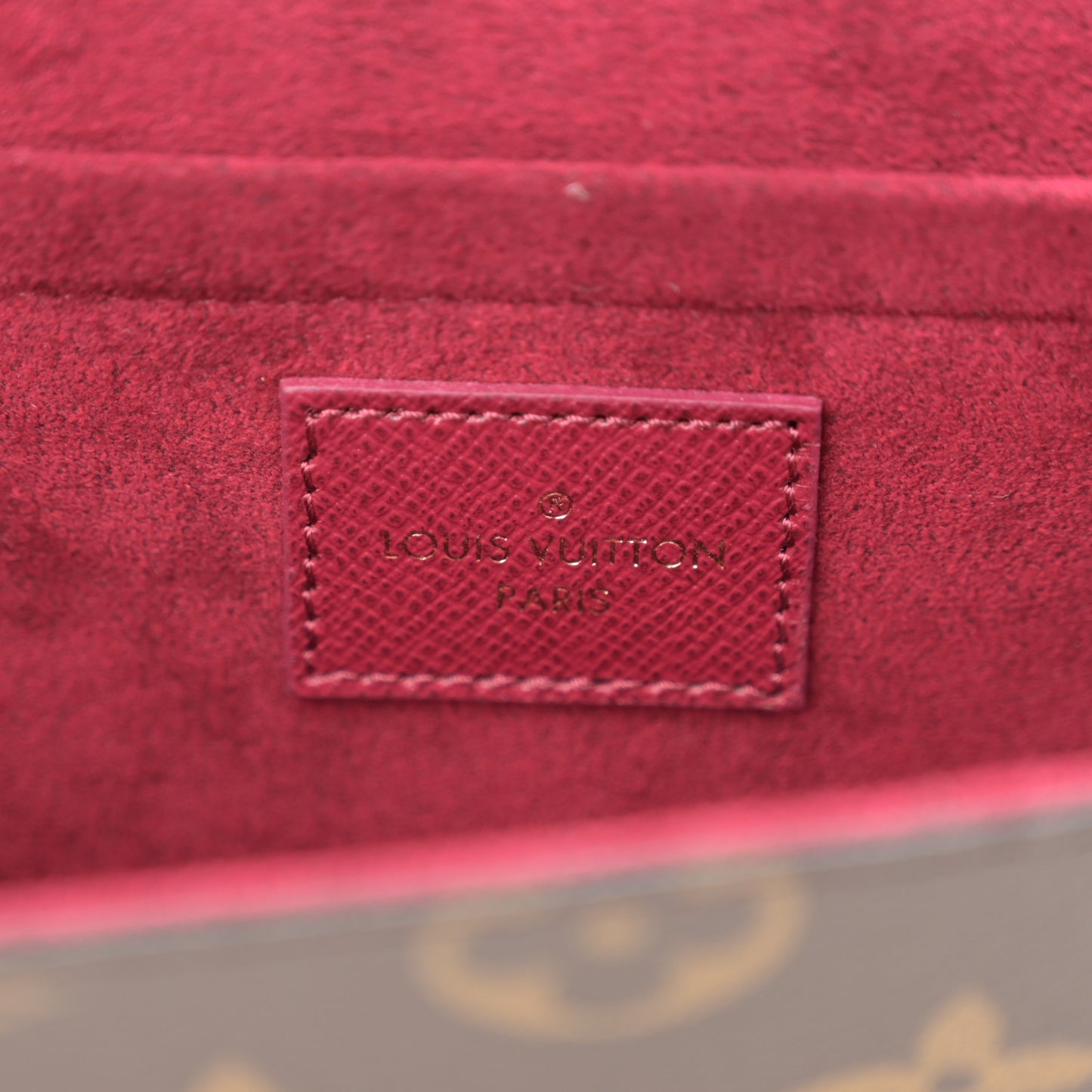 Monogram Pochette Felicie Chain Wallet Fuchsia