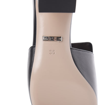 Gucci Malaga Kid Crystal Square G Madelyn Mules 36 Black 7 of 9