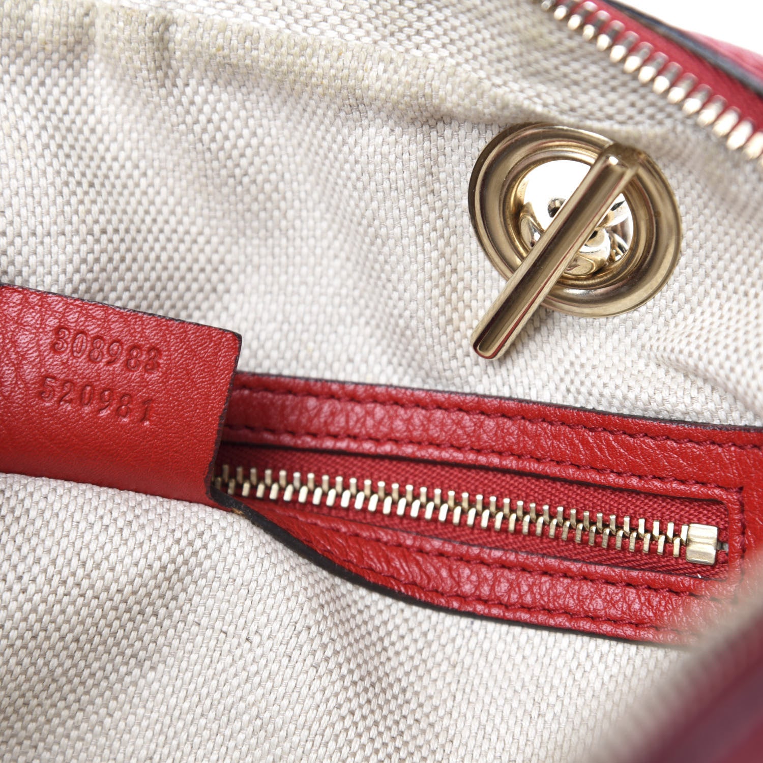 Gucci Pebbled Calfskin Small Soho Bowler Red 9 of 10