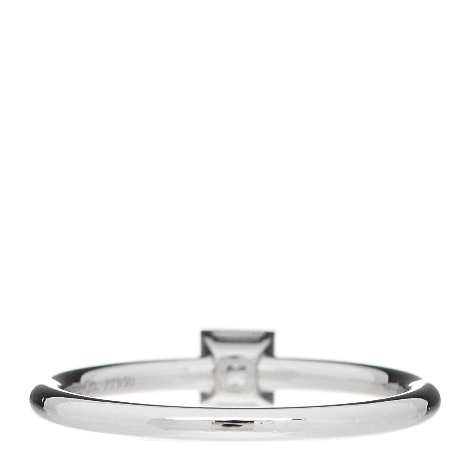Tiffany Platinum Diamond .16ct Bezet Ring 53 6.25 4 of 6
