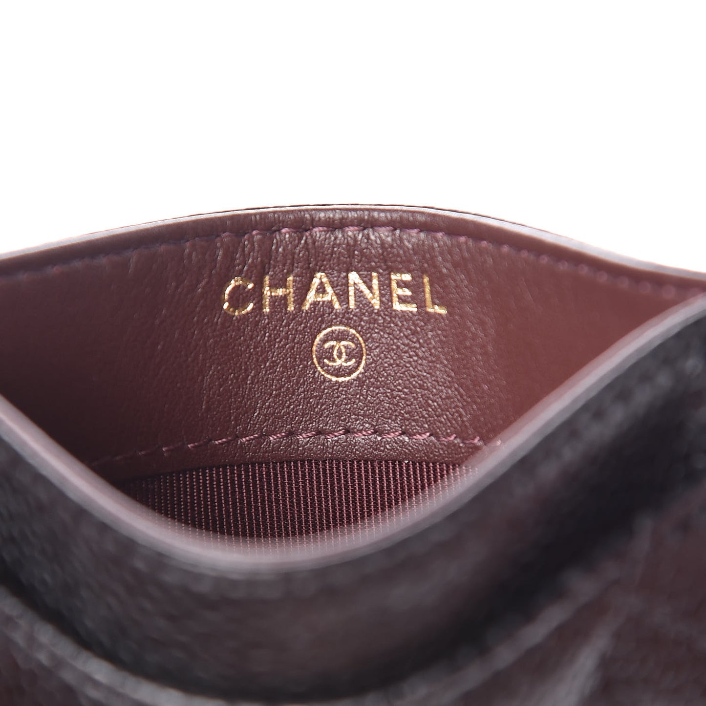 Caviar Quilted Card Holder Black