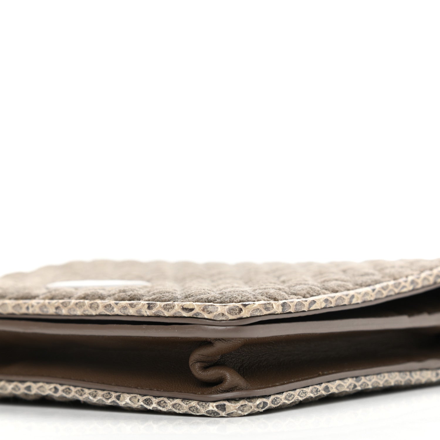 Bottega Veneta Velvet Ayers Intrecciato Butterfly Chain Wallet Mist 10 of 10