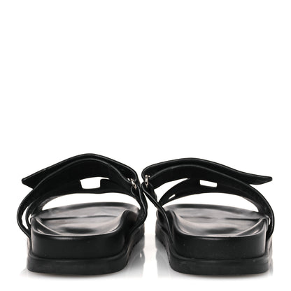 Hermes Calfskin Womens Chypre Sandals 36 Black 6 of 13