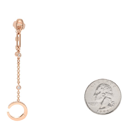 Hermes 18K Rose Gold Diamond Chaine d'ancre Chaos Right Earring 2 of 5