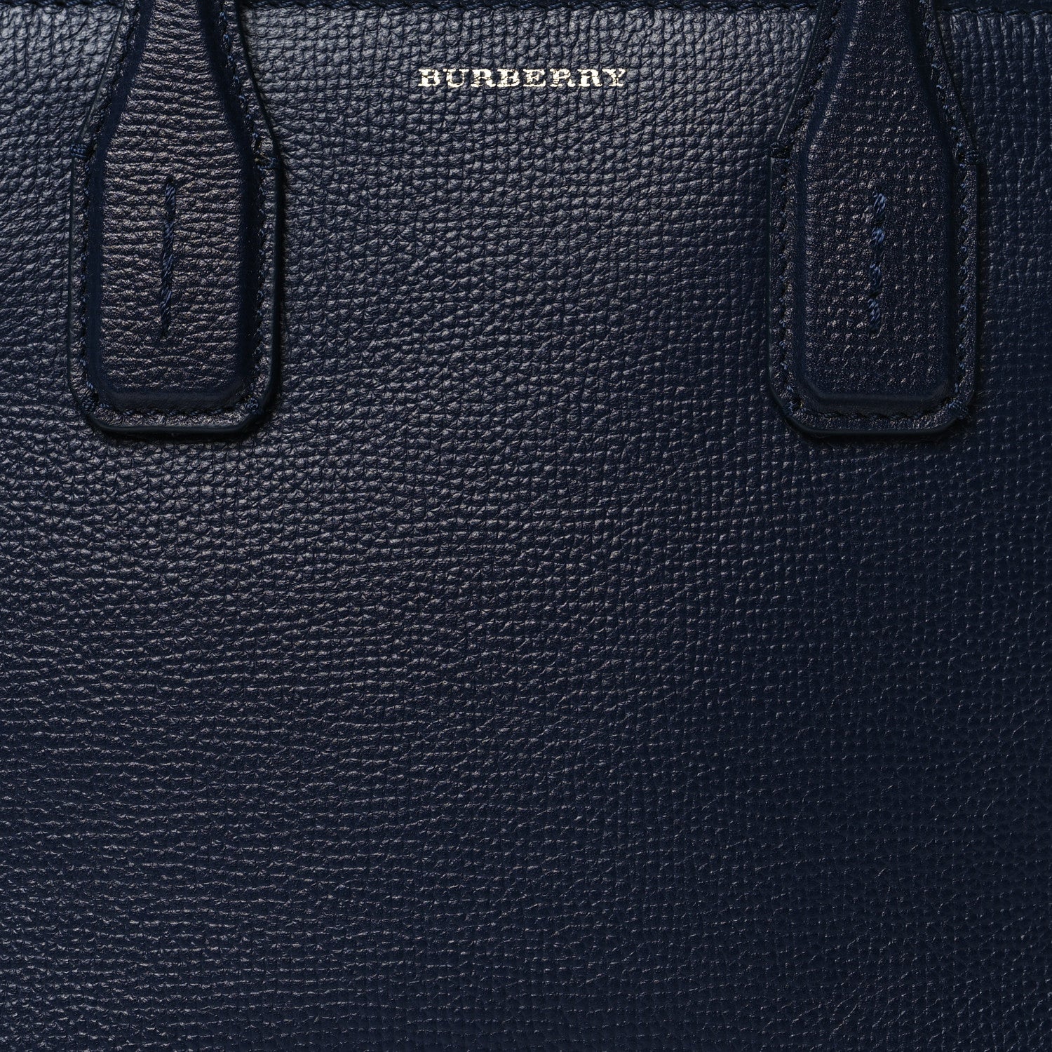 Burberry Grainy Calfskin House Check Small Banner Tote Regency Blue 7 of 9
