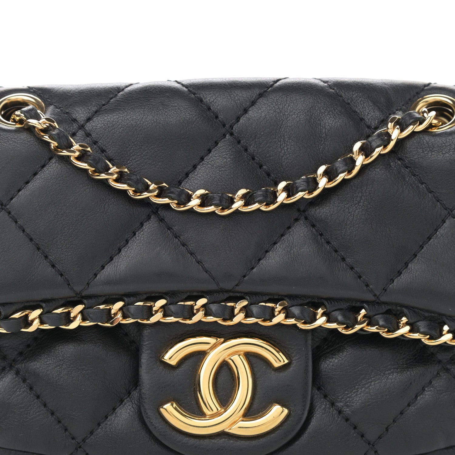 Chanel Calfskin Mini Chain Me Flap Black 8 of 10