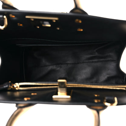 Salvatore Ferragamo Metallic Hammered Calfskin Studio Top Handle Bag Gold 5 of 16