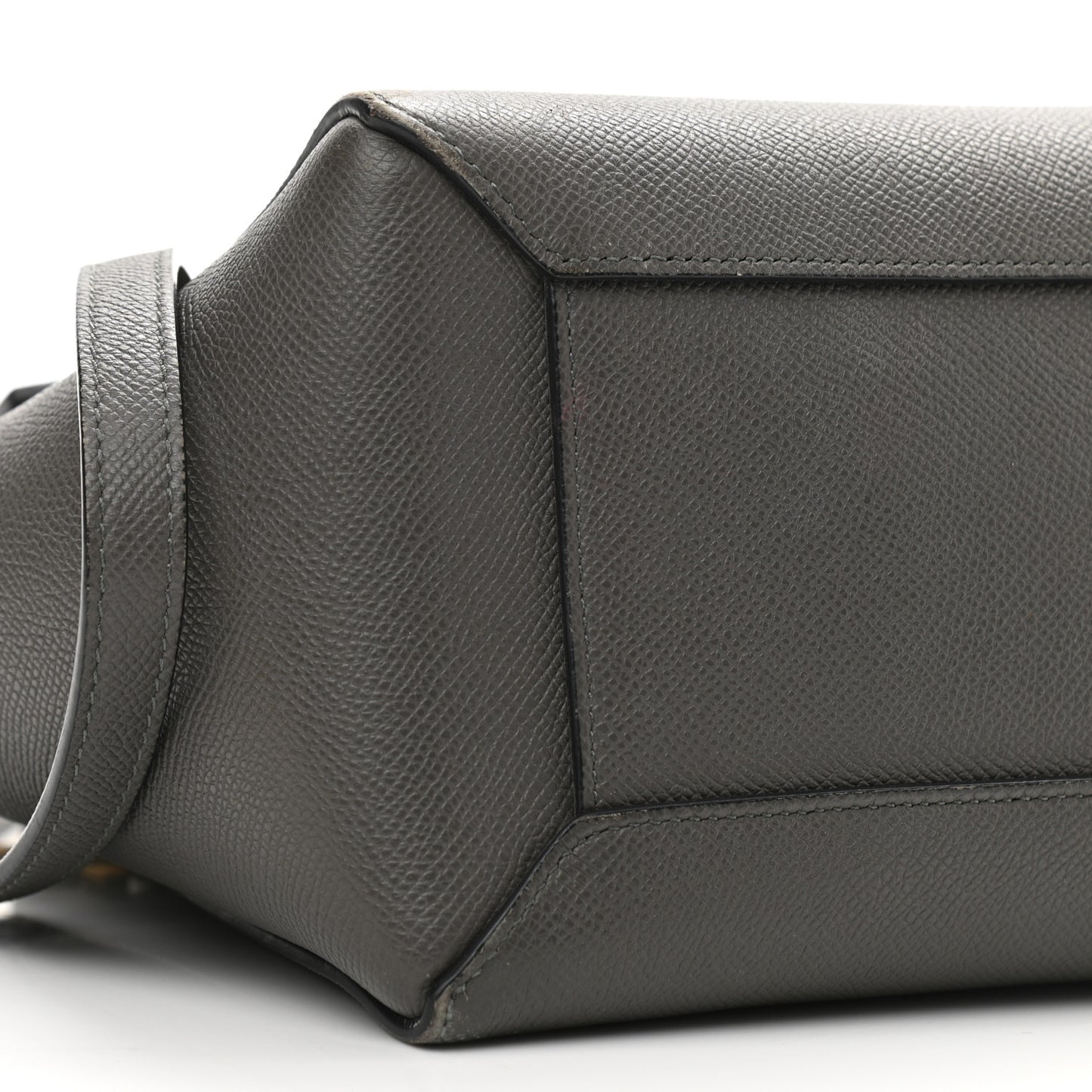 Grained Calfskin Micro Belt Bag Grey