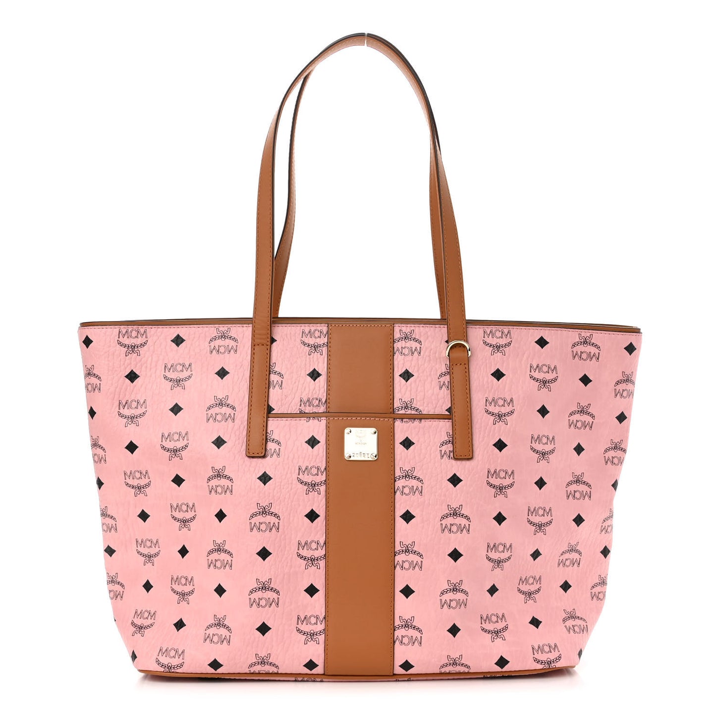 Visetos Medium Anya Zip Top Shopper Tote Soft Pink