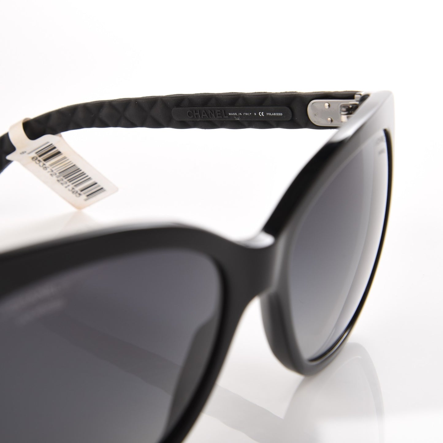 Acetate Quilted Polarized Butterfly CC Sunglasses 5288-Q Black