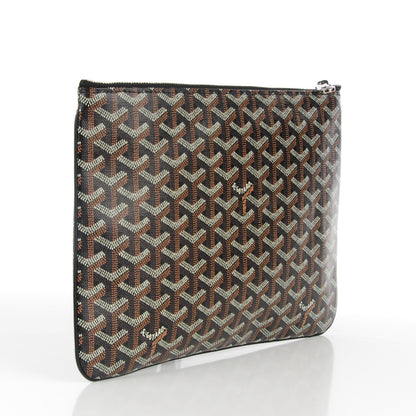 Goyard Goyardine Senat Pochette MM Black Gold 3 of 7