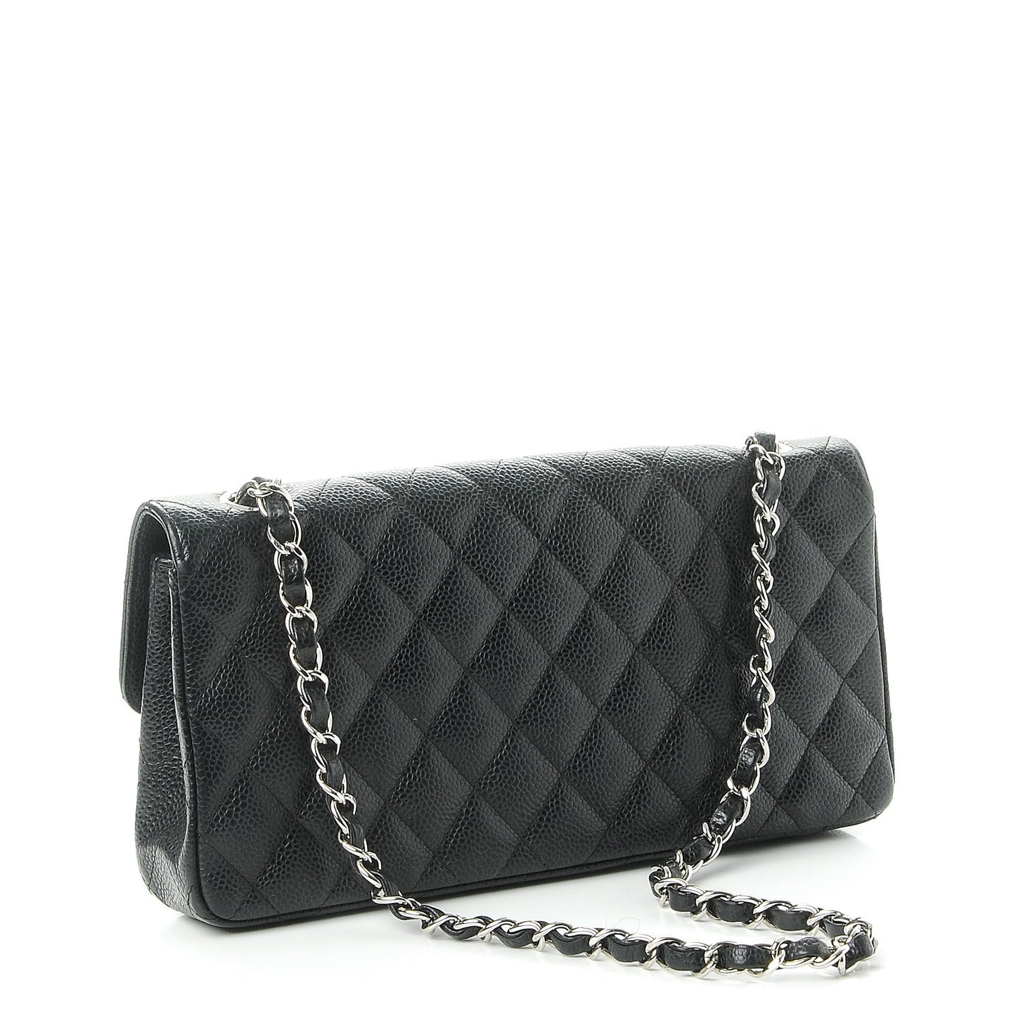 Caviar Quilted East West Flap Black
