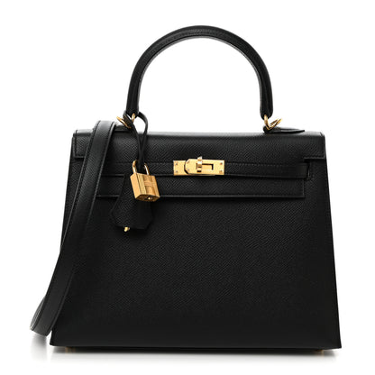 Hermes Epsom Kelly Sellier 25 Black 1 of 11