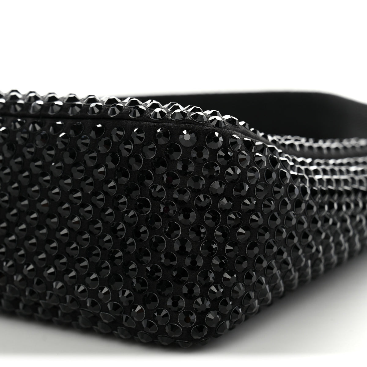Prada Satin Crystal Mini Re-Edition 2000 Bag Black 10 of 11