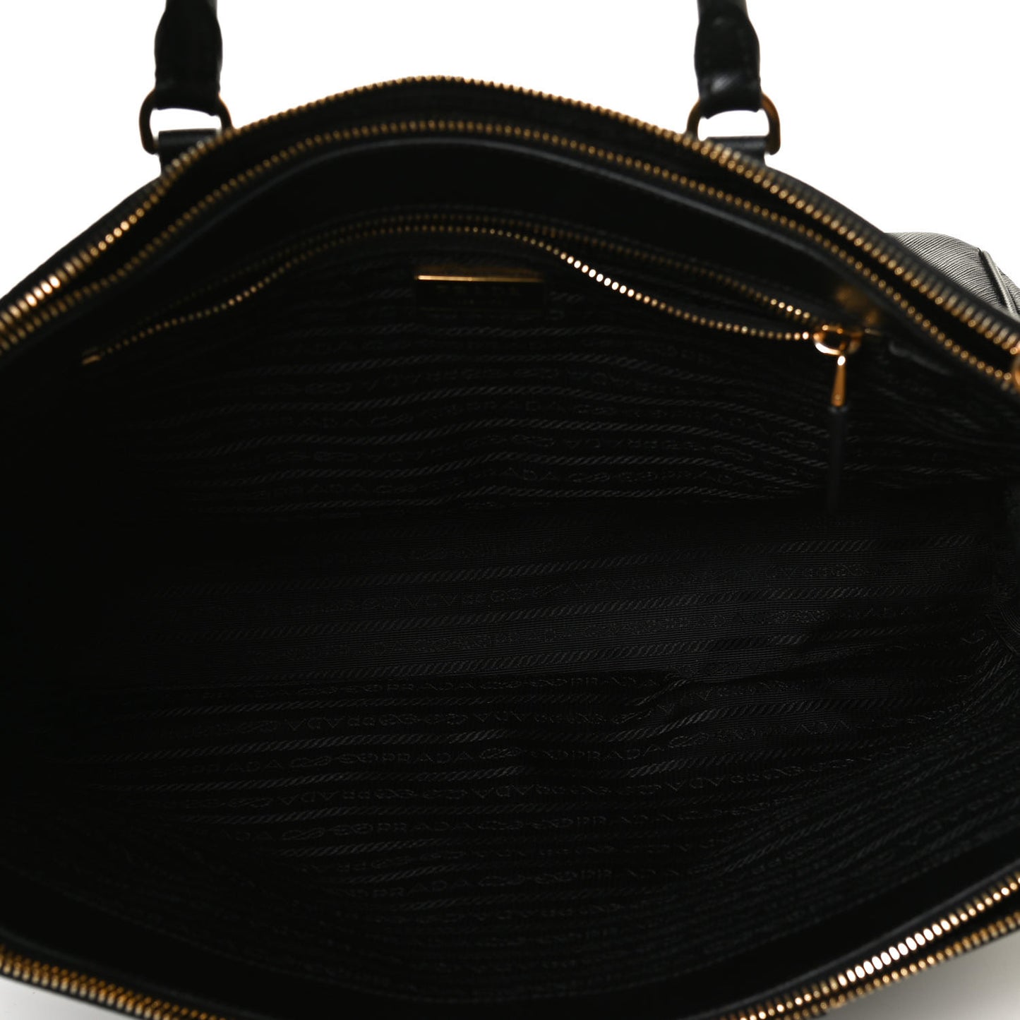 Saffiano Large Galleria Double Zip Tote Black