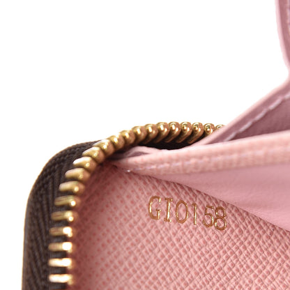 Louis Vuitton Damier Ebene Zippy Wallet Rose Ballerine 7 of 8