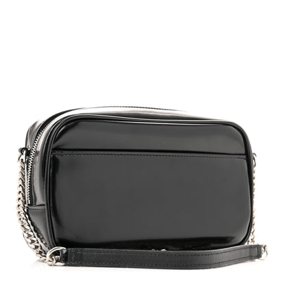 Saint Laurent Shiny Calfskin Monogram Mini Lou Camera Bag Black 3 of 14