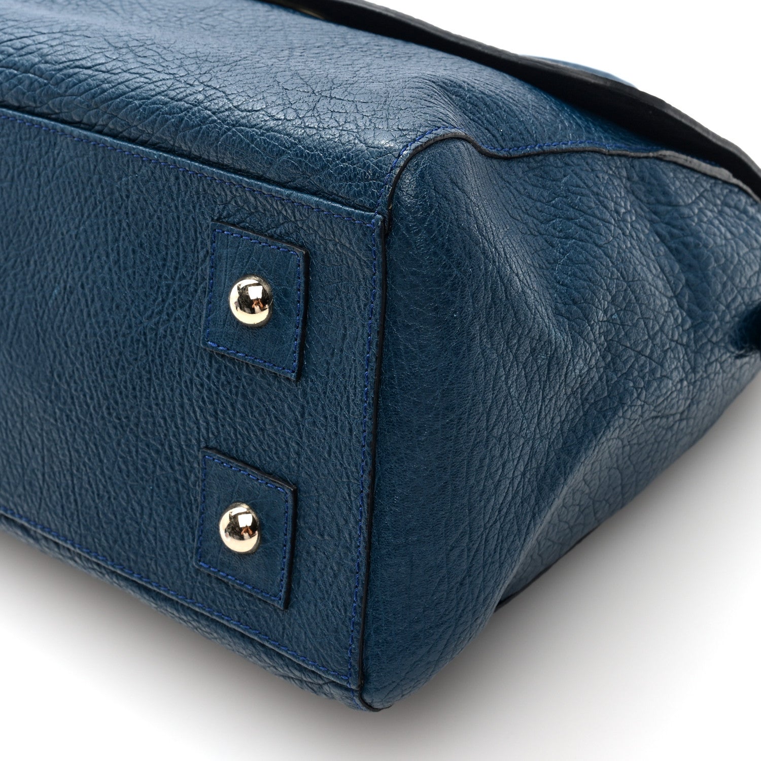 Mulberry Glossy Goatskin Medium Del Rey Satchel Blue 9 of 9