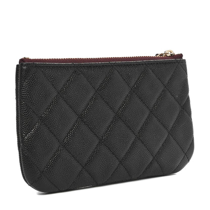 Chanel Caviar Quilted Small Cosmetic Case Black 3 of 8