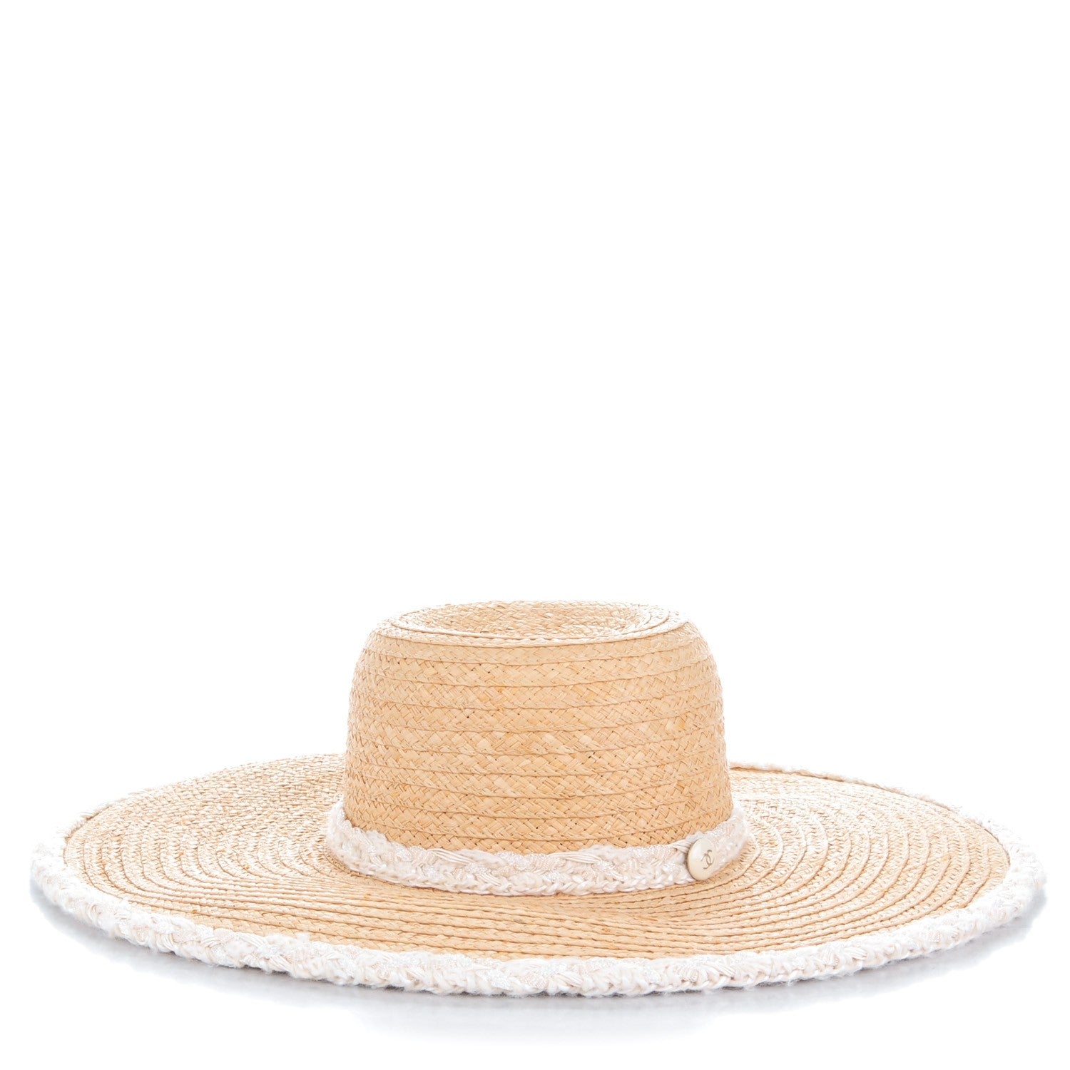 Chanel Straw CC Floppy Hat 57 Beige 1 of 7