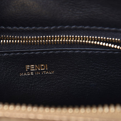 Fendi Lambskin Waves Small DotCom Click Chain Satchel Gold Black 9 of 15