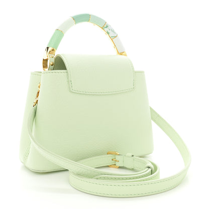 Louis Vuitton Taurillon Karung Mini Capucines Vert D'eau Green 3 of 10