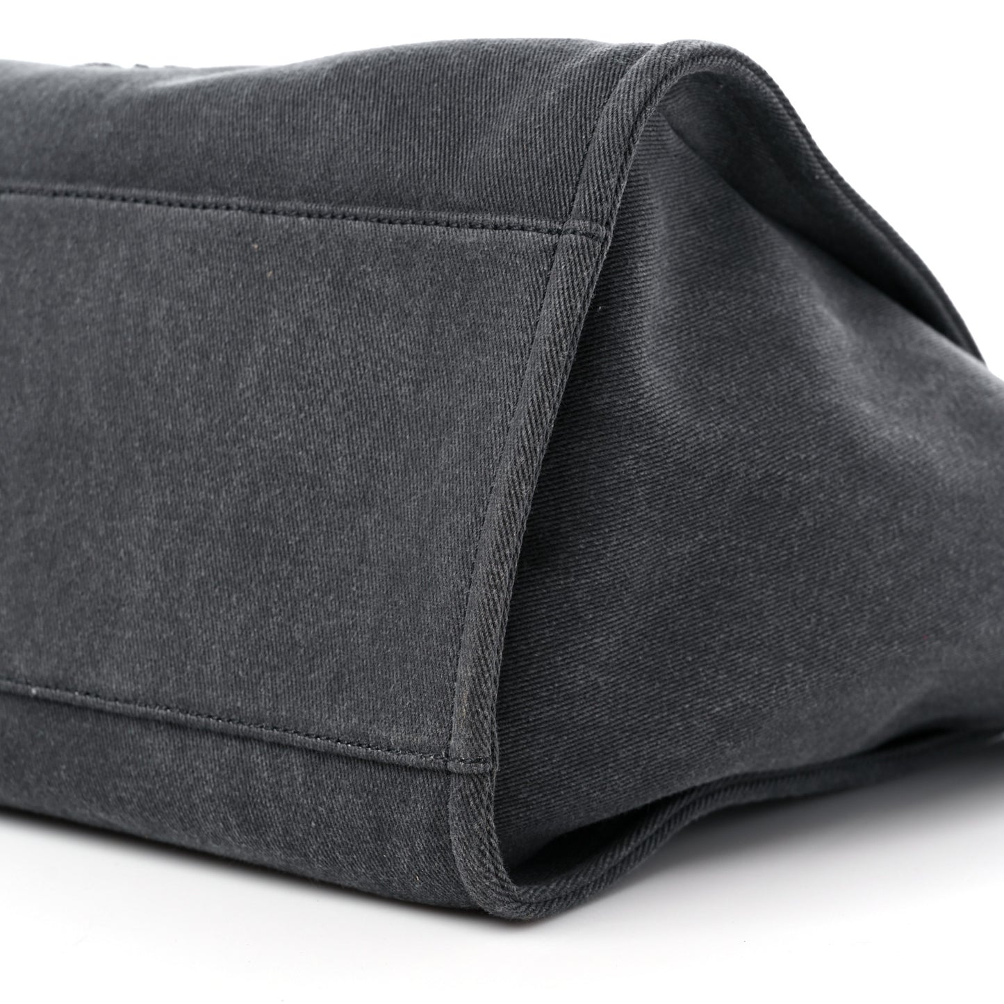 Canvas Sequin Medium Deauville Tote Charcoal