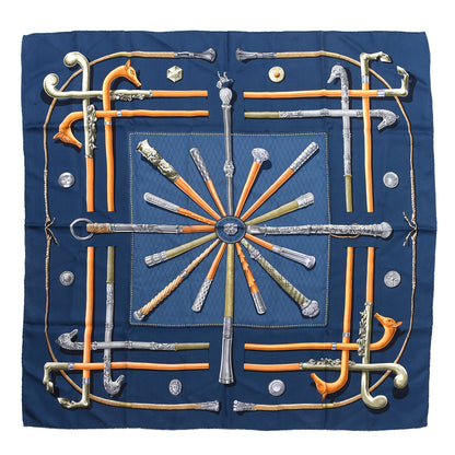 Hermes Silk Cannes Et Pommeaux Scarf 90 1 of 4