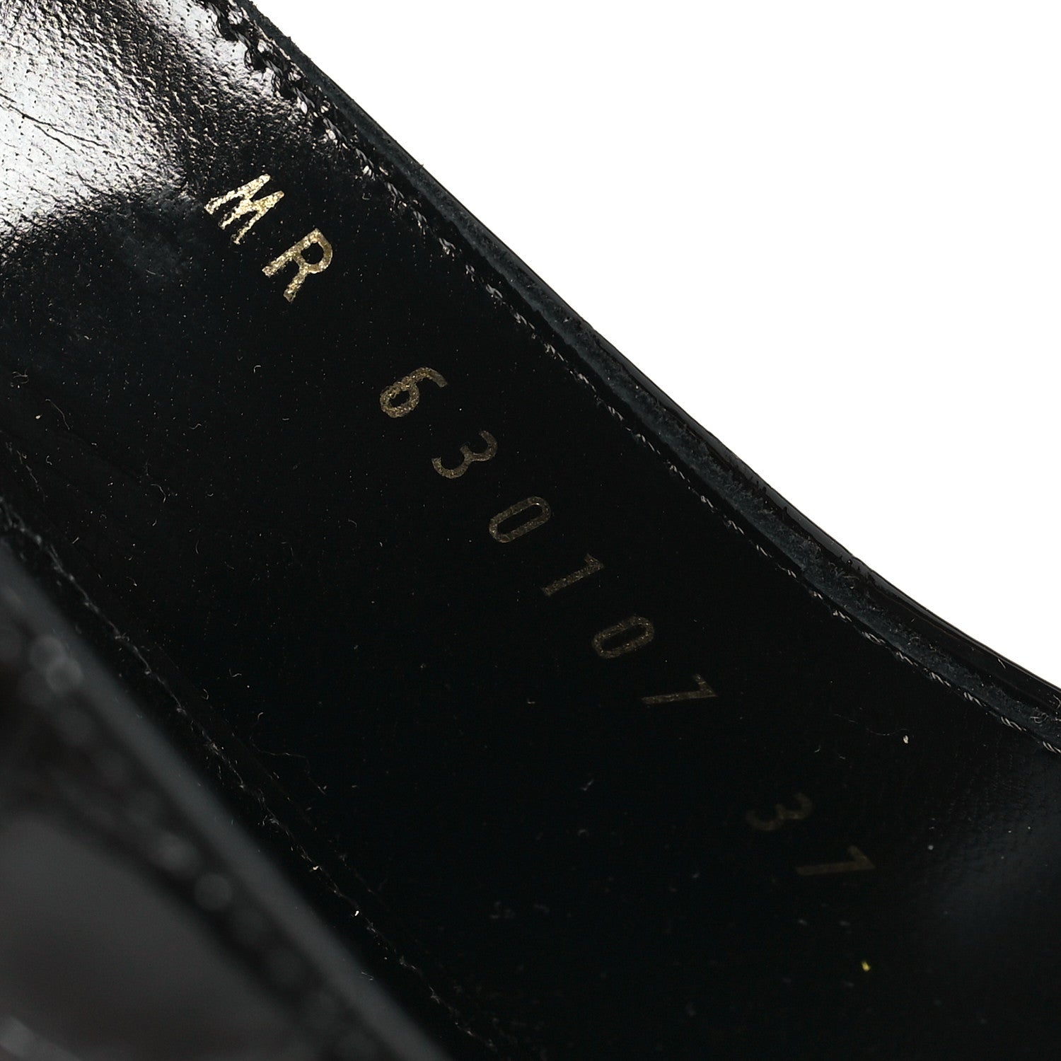 Saint Laurent Patent Crocodile Embossed Opyum 110 Slingback Pumps 37 Black 9 of 10