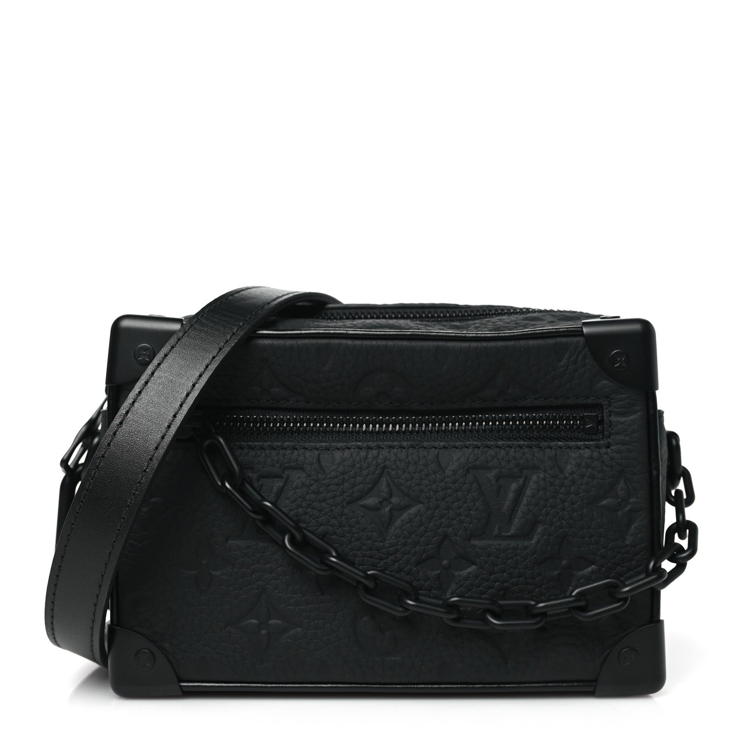 Louis Vuitton Taurillon Monogram Mini Soft Trunk Black 1 of 9