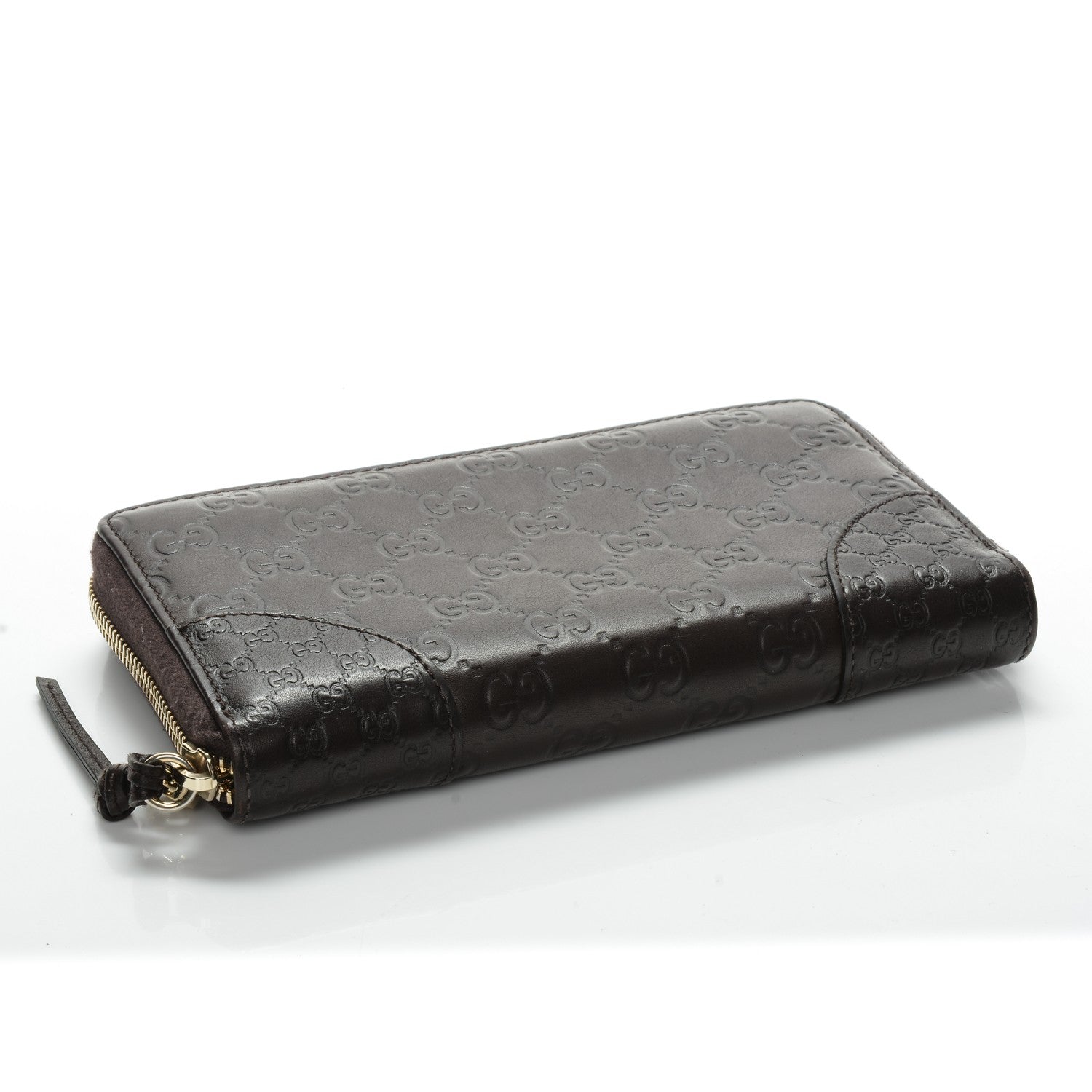 Gucci Guccissima Signature Microguccissima Bree Zip Around Wallet Chocolate 4 of 7