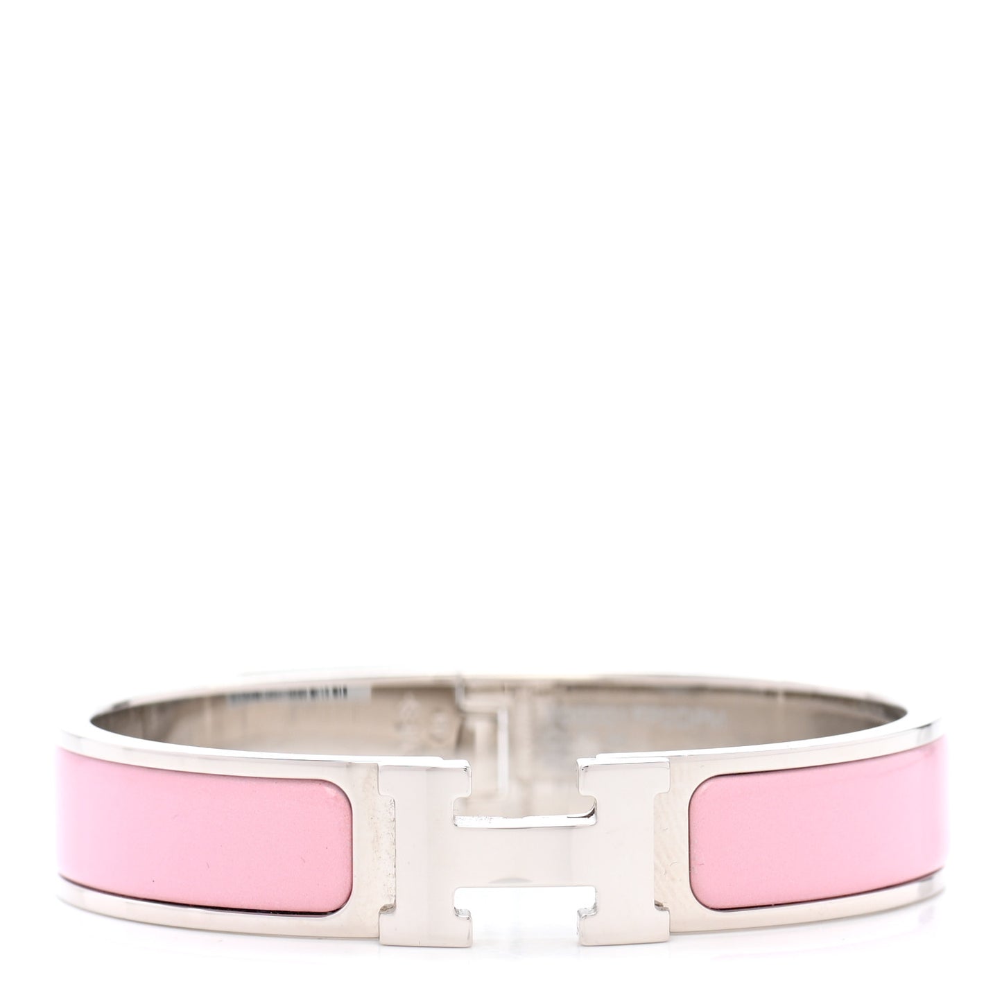 Enamel Narrow Clic Clac H Bracelet PM Rose Nacarat