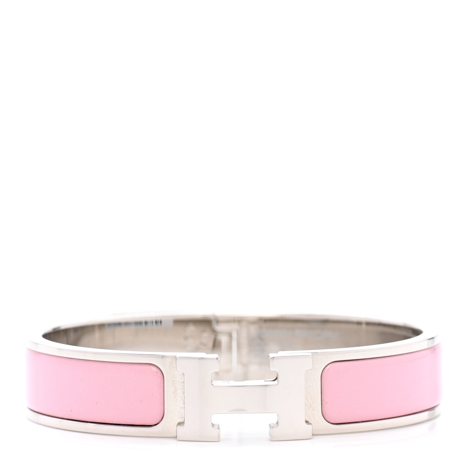 Hermes Enamel Narrow Clic Clac H Bracelet PM Rose Nacarat 1 of 5
