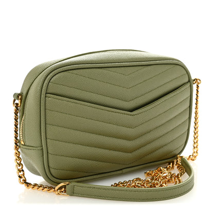 Saint Laurent Grain De Poudre Matelasse Monogram Mini Lou Camera Bag Light Sage 3 of 11