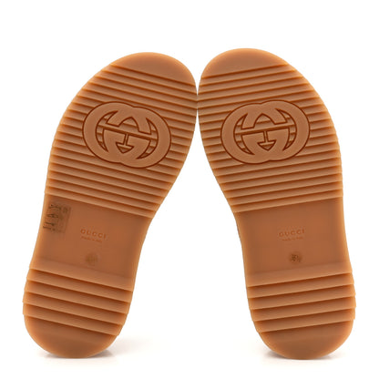 Gucci Canvas GG Monogram Angelina Platform Slide Sandals 36.5 Beige Ruggine 5 of 9
