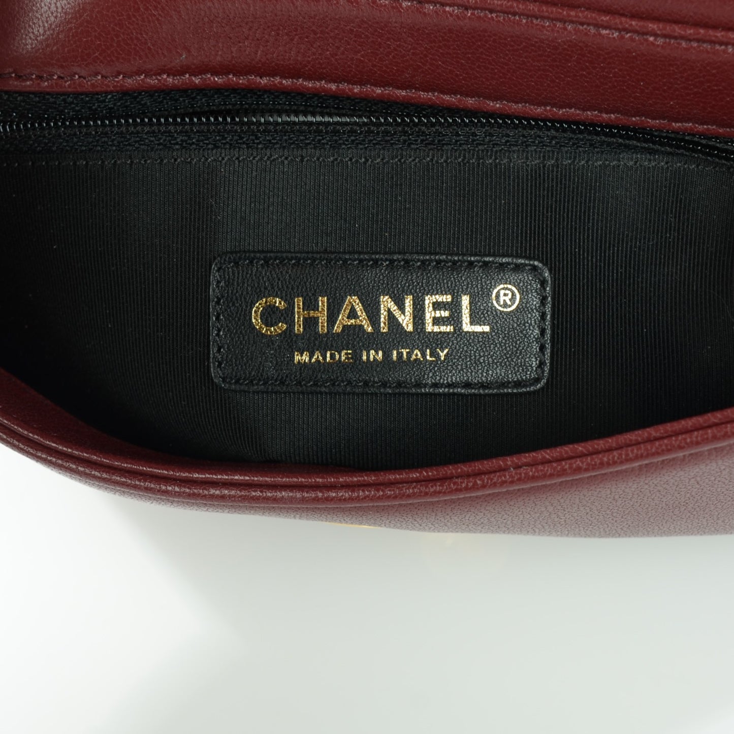 Sheepskin Quilted Small Mademoiselle Vintage Flap Dark Red