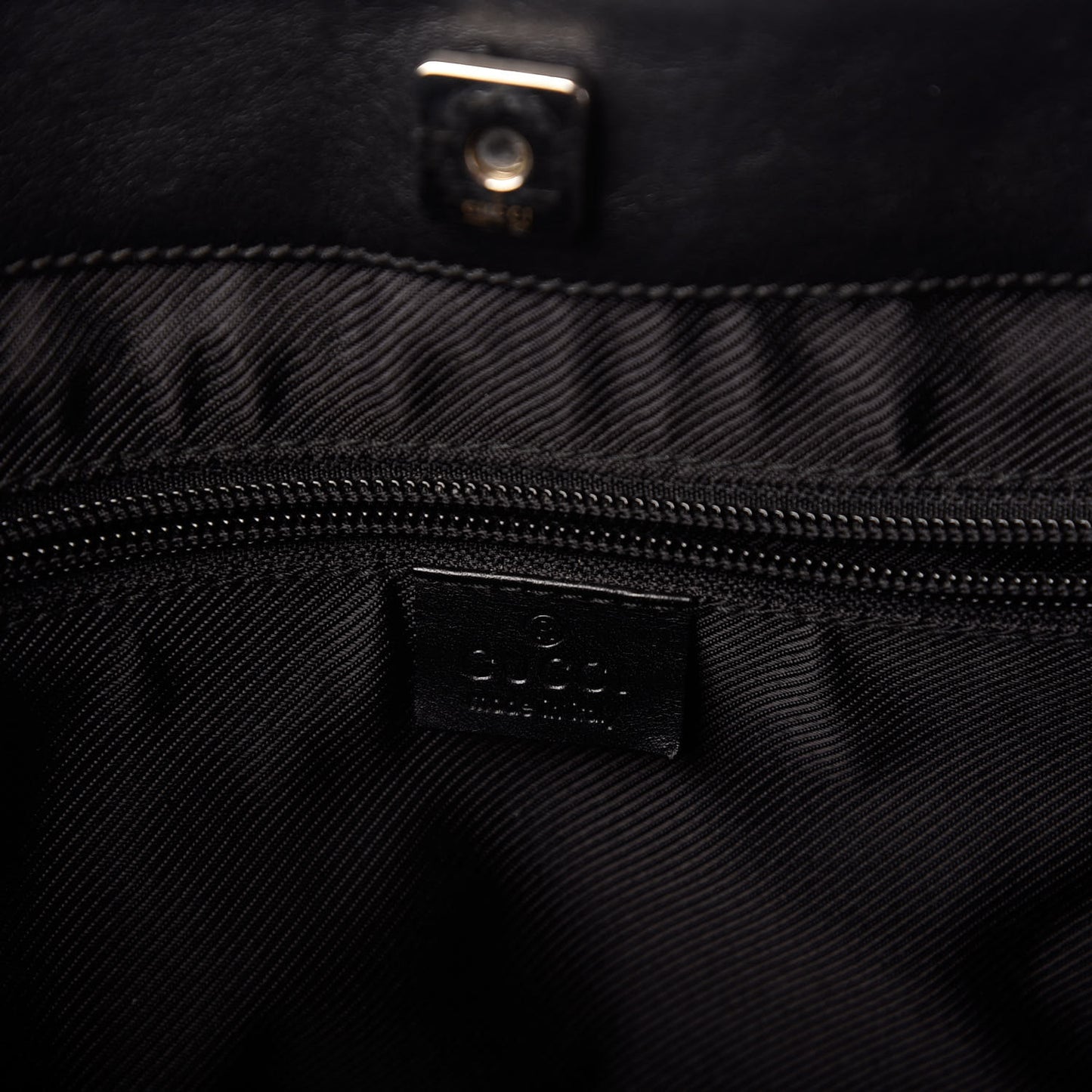 Monogram Drawstring Tote Black