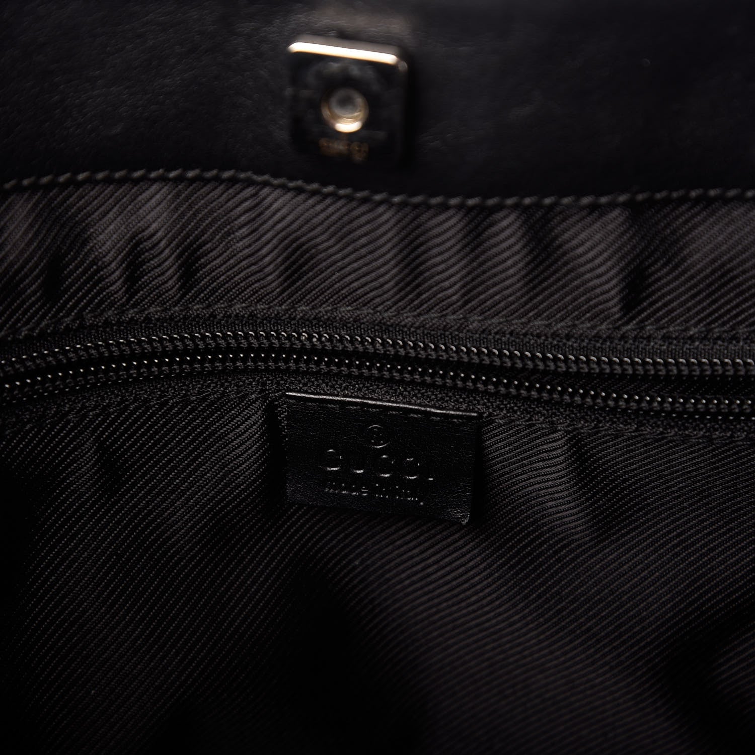 Gucci Monogram Drawstring Tote Black 6 of 9