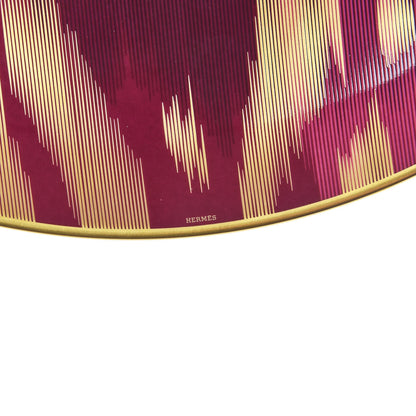Hermes Porcelain Voyage en Ikat Presentation Plate Ruby 10 of 11