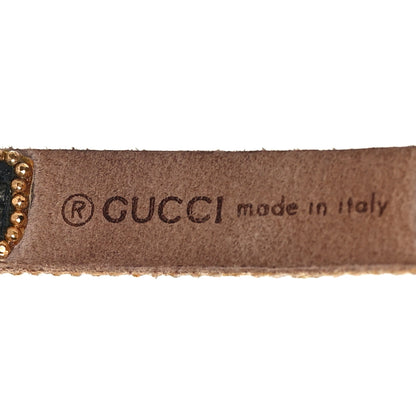 Gucci Calfskin Crystal Double G Bracelet Black 4 of 5