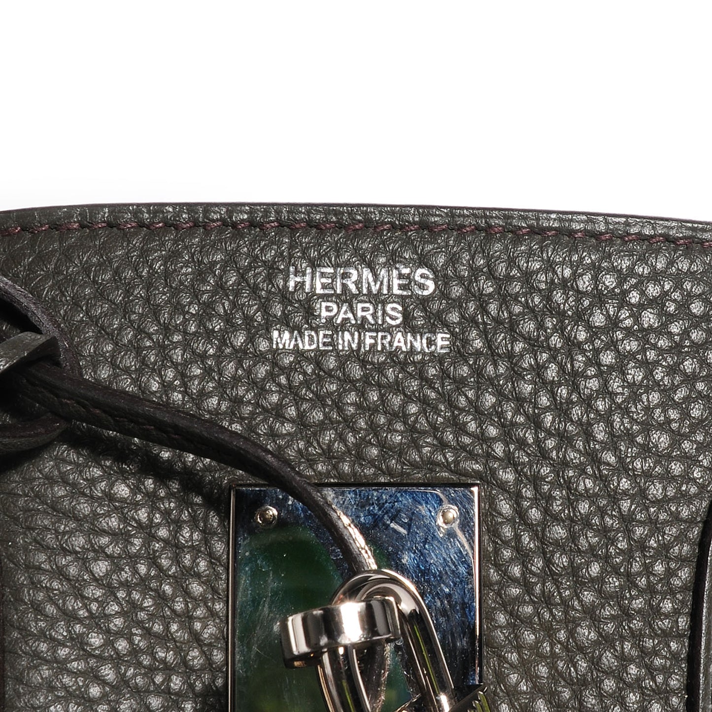 Taurillon Clemence Birkin 35 Vert de Gris