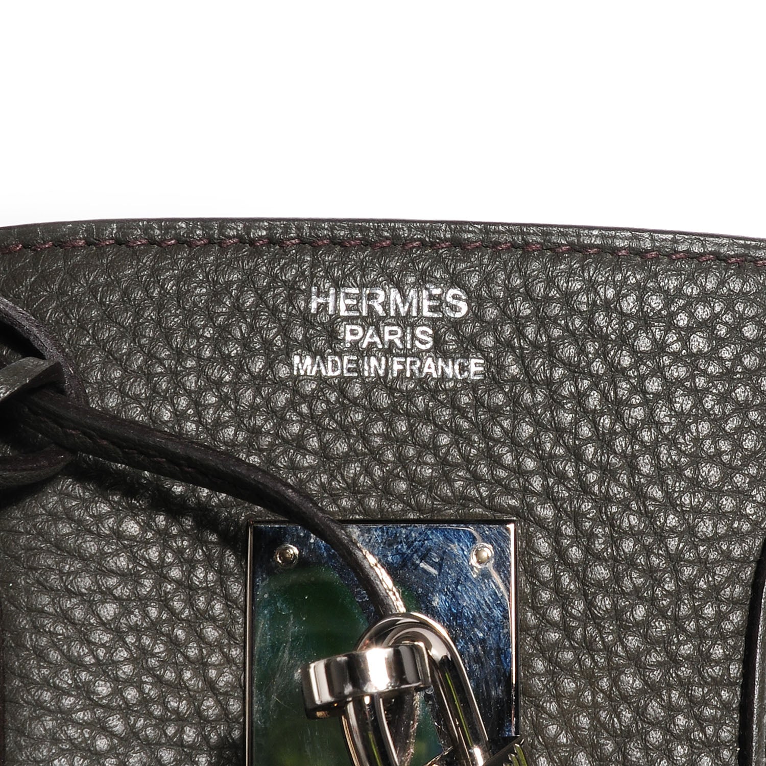 Hermes Taurillon Clemence Birkin 35 Vert de Gris 12 of 17