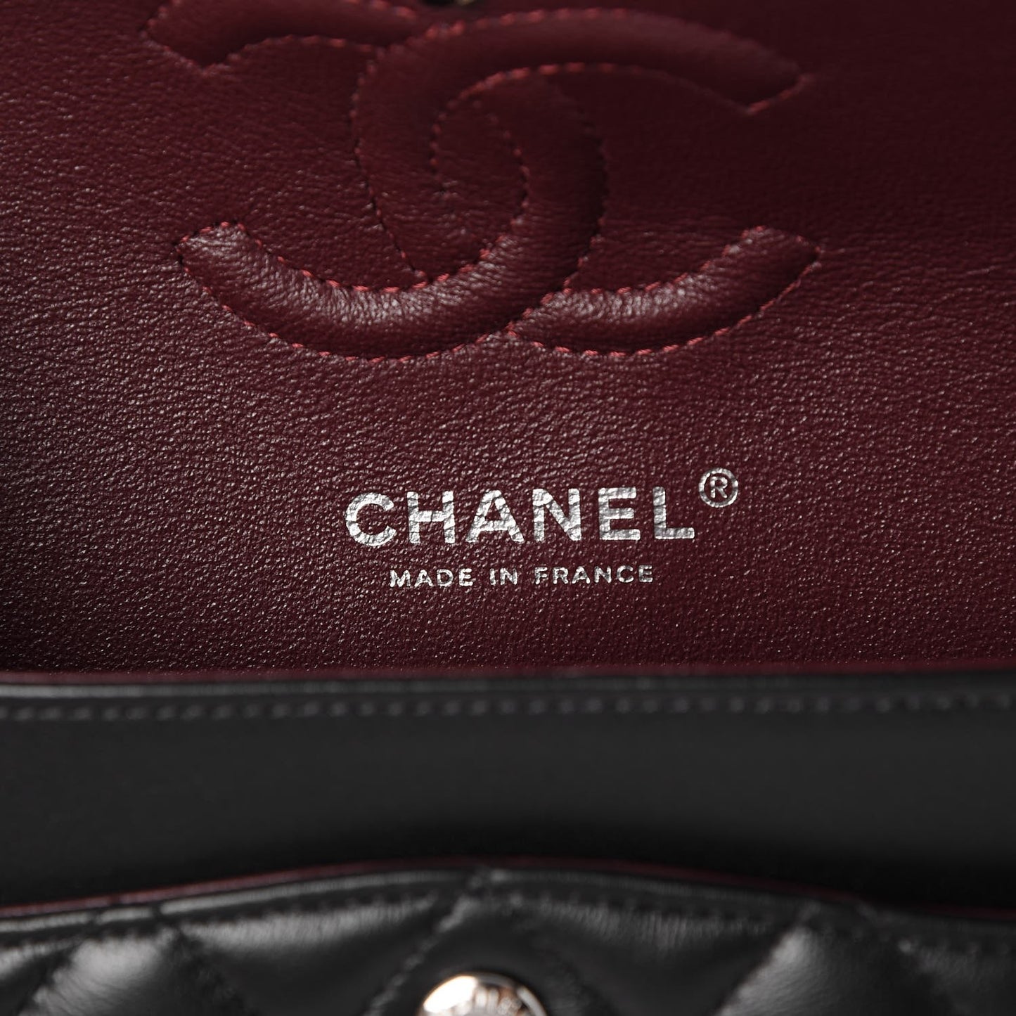 Lambskin Quilted Small Double Flap Black