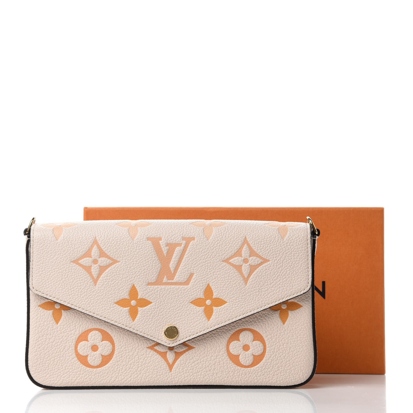 Empreinte Monogram Giant By The Pool Felicie Pochette Chain Wallet Cream Saffron