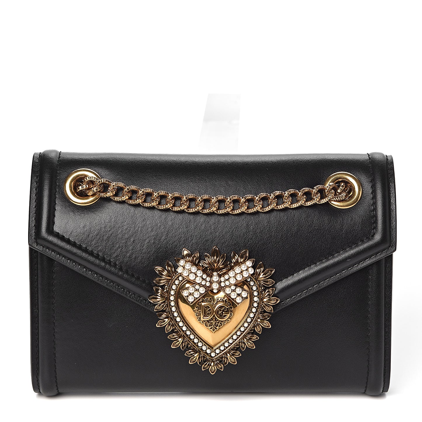 Smooth Calfskin Mini Devotion Crossbody Bag Black