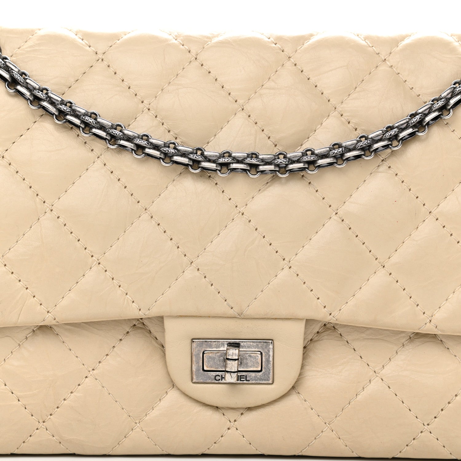 Chanel Aged Calfskin Quilted 2.55 Reissue 226 Flap Light Beige 7 of 12