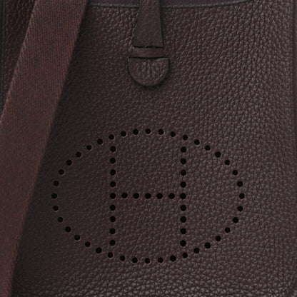 Hermes Taurillon Clemence Evelyne TPM Rouge Sellier 7 of 10