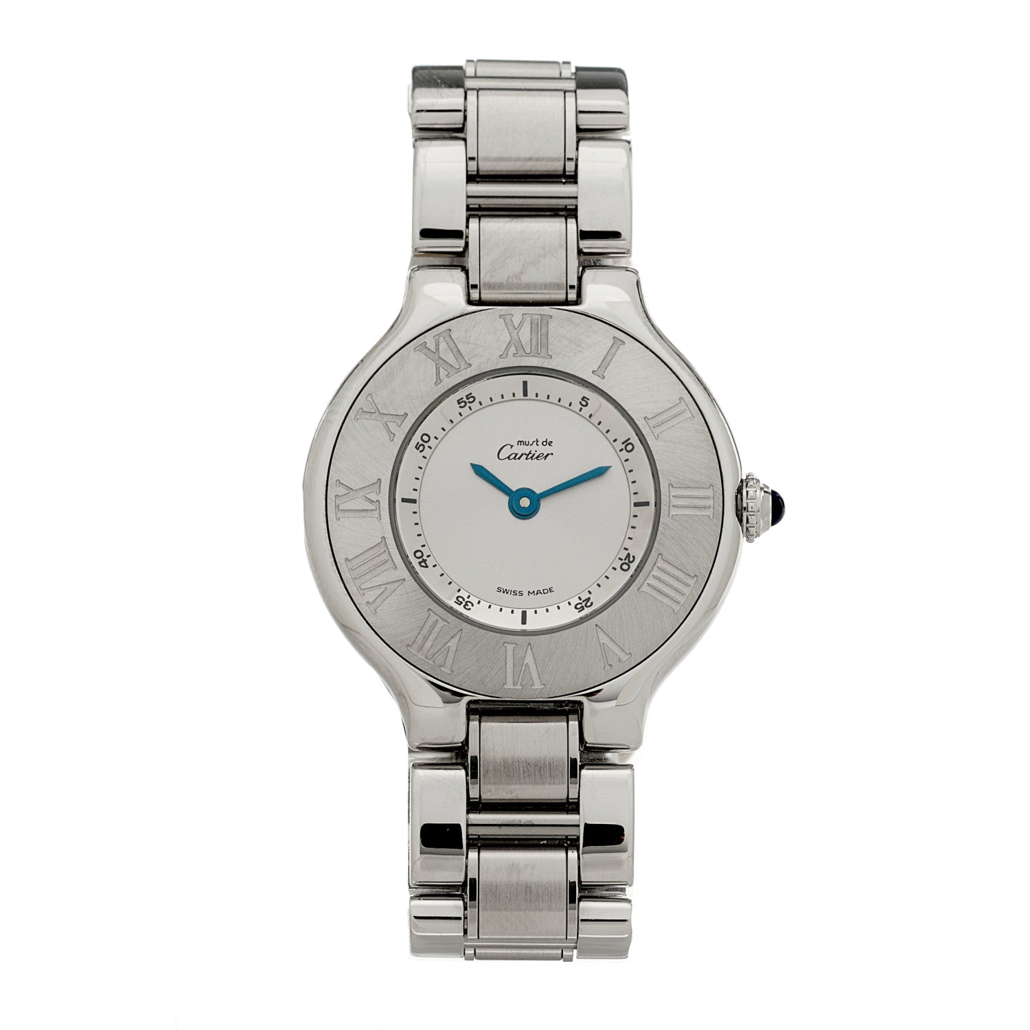 Cartier Stainless Steel 28mm Must De 21 Quartz Watch 1 of 4