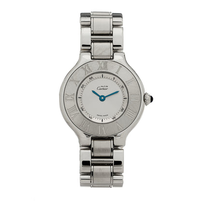 Cartier Stainless Steel 28mm Must De 21 Quartz Watch 1 of 4