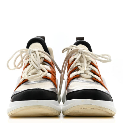 Louis Vuitton Calfskin Technical Nylon LV Archlight Sneaker 38.5 White Orange 3 of 12